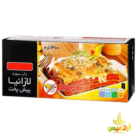 صادرات کلی لازانیا نیمه آماده 300 گرمی